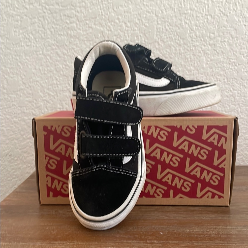 Vans Kids Black Sneakers, Toddler 11